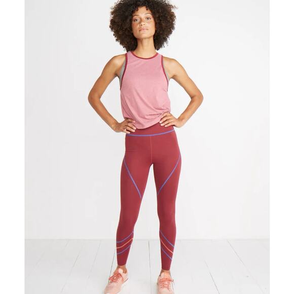 Weekend Sport by Marine Layer Mia Sport Legging in Rosewood - Picture 1 of 9